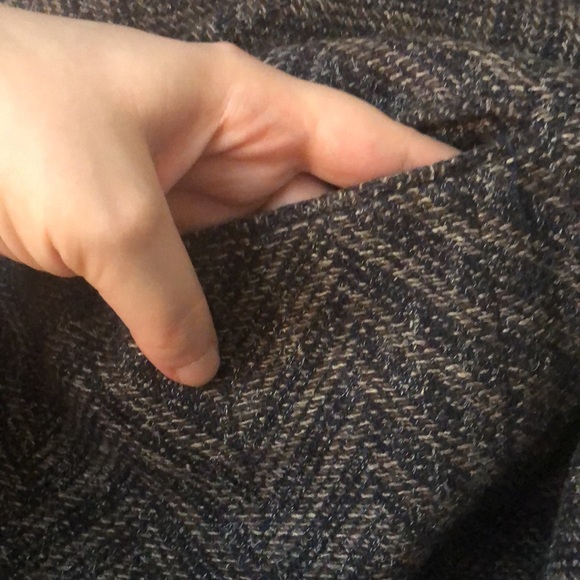 Vintage Harvé Benard Plus Size Brown and Gray Herringbone Wool Blazer - Picture 8 of 14